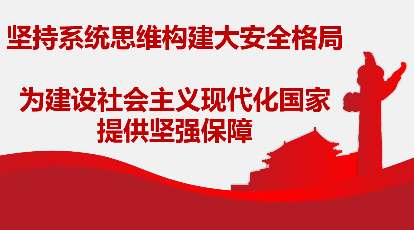 堅持系統(tǒng)思維構(gòu)建大安全格局 為建設社會主義現(xiàn)代化國家提供堅強保障